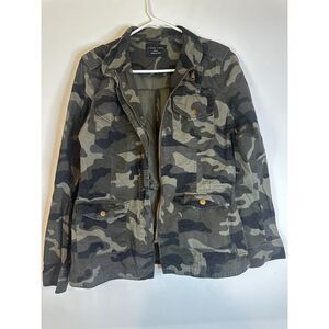 Love Tree Camo Utility Jacket Small Army Green Military Coat